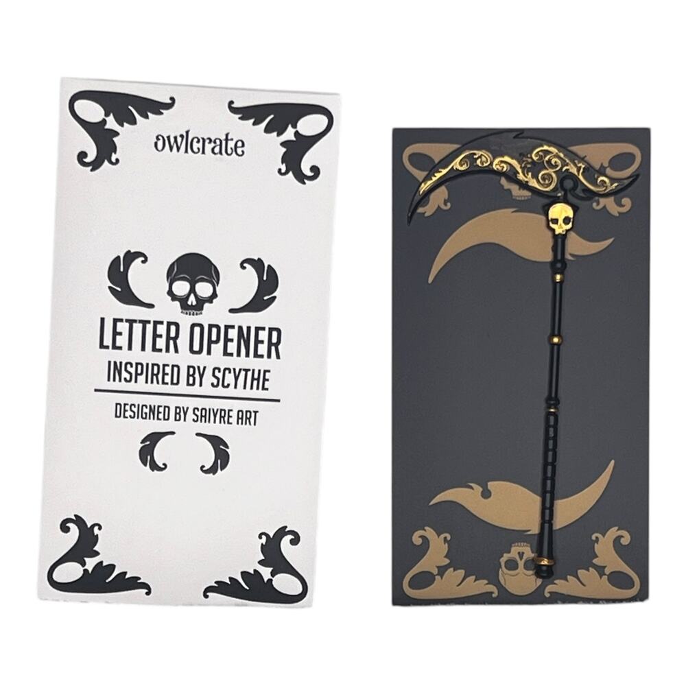 OwlCrate Scythe Letter Opener - Neal Shusterman May 2025 YA Box Item